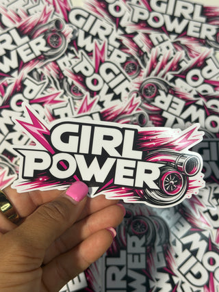 Girl Power Turbo Sticker