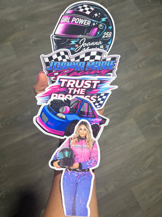 Joanna Marie Racing Sticker Pack