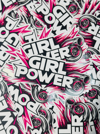 Girl Power Turbo Sticker